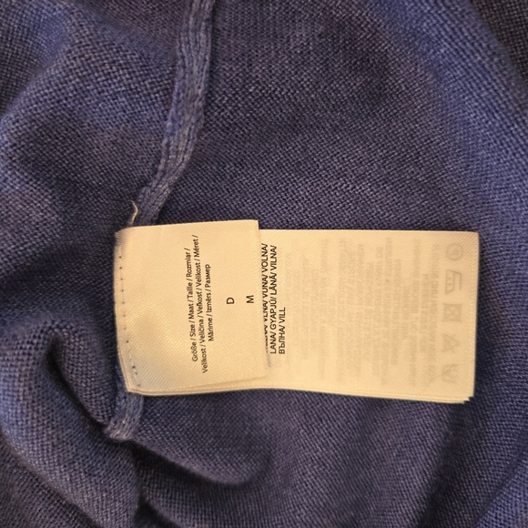 House Of Paul Rosen Wool Lightweight Crewneck Long Sleeve Sweater Blue Size Medi - Picture 8 of 10